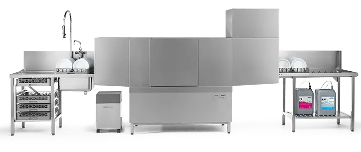 WINTERHALTER C50- Single Rinse Rack Conveyor Dish Washer With Dryer