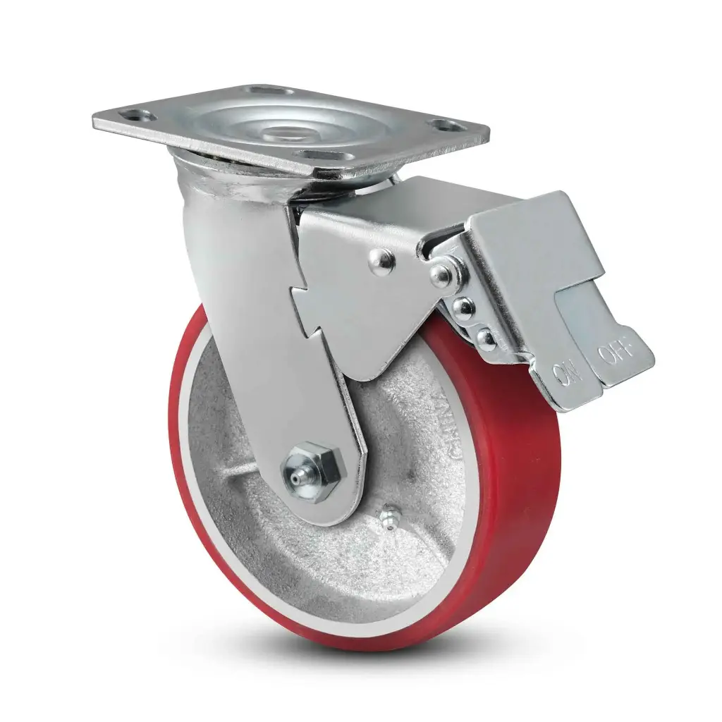 Swivel Caster Wheel with Lock – 6x2 Inches (200 Kg Capacity)