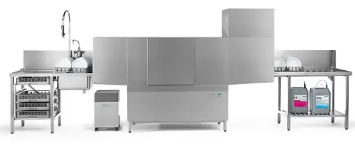 WINTERHALTER C50- Single Rinse Rack Conveyor Dish Washer With Dryer