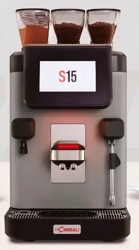 [S15 CS21] La Cimbali S15 CS21 MilkPs & Double Powder Soluble (2 Grinder - Manual Spout - Coffee Sensor)
